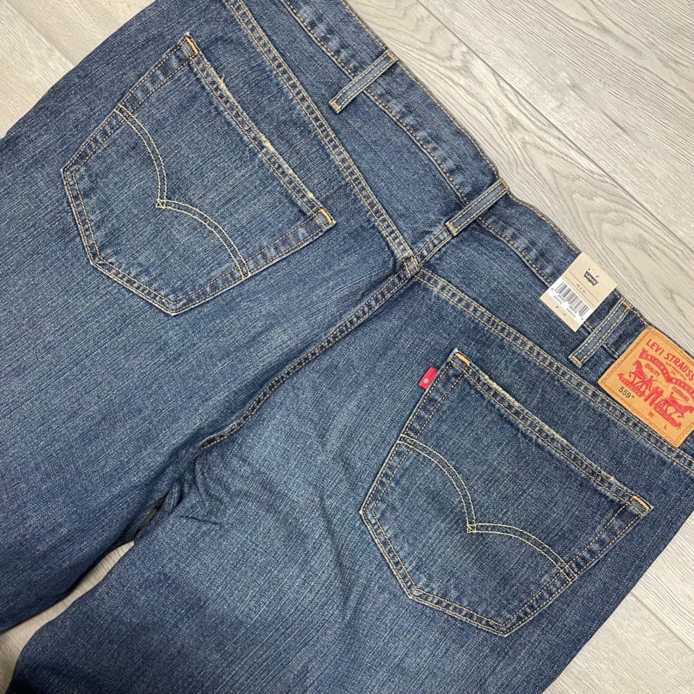 Levis 559 Relaxed Straight Jeans Mens 46x30 Blue Big & Tall Denim